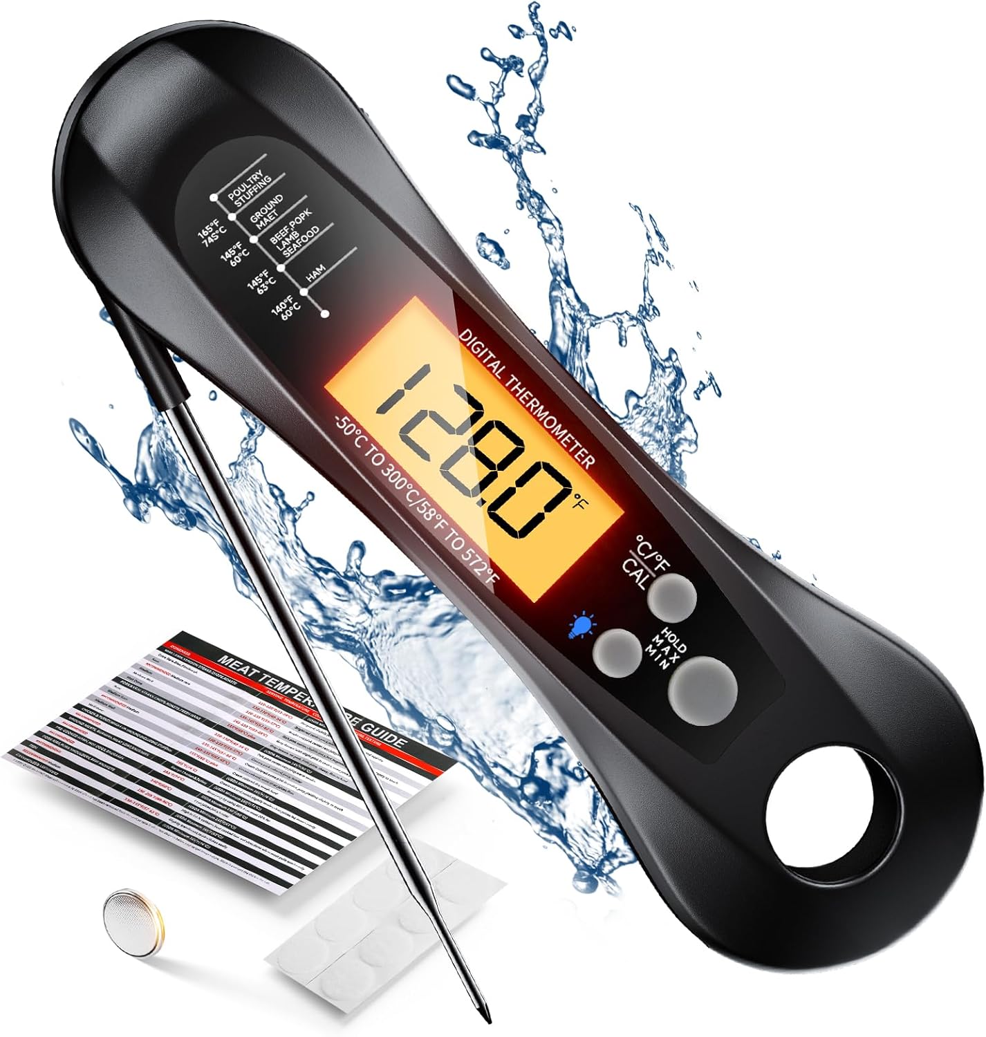Home Cooking Help - Dijital Et Termometresi Su Geçirmez IP67,