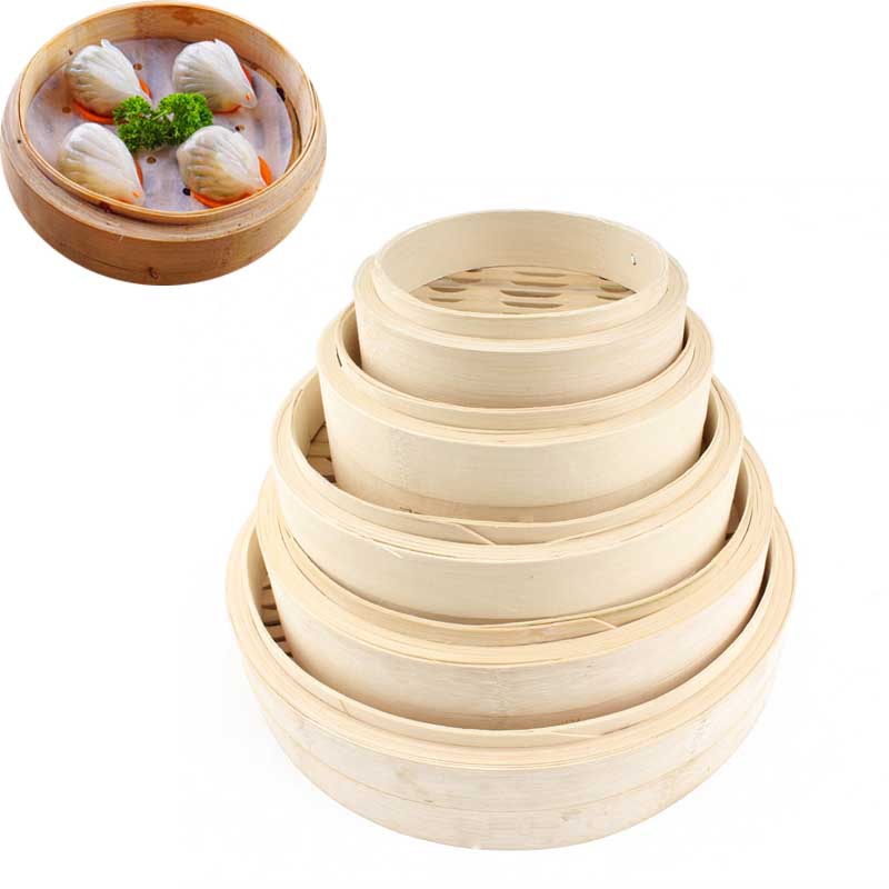 Steamer Bamboo Set - Bambu Vapur Sepeti, Buharda Pişirme Rafı,