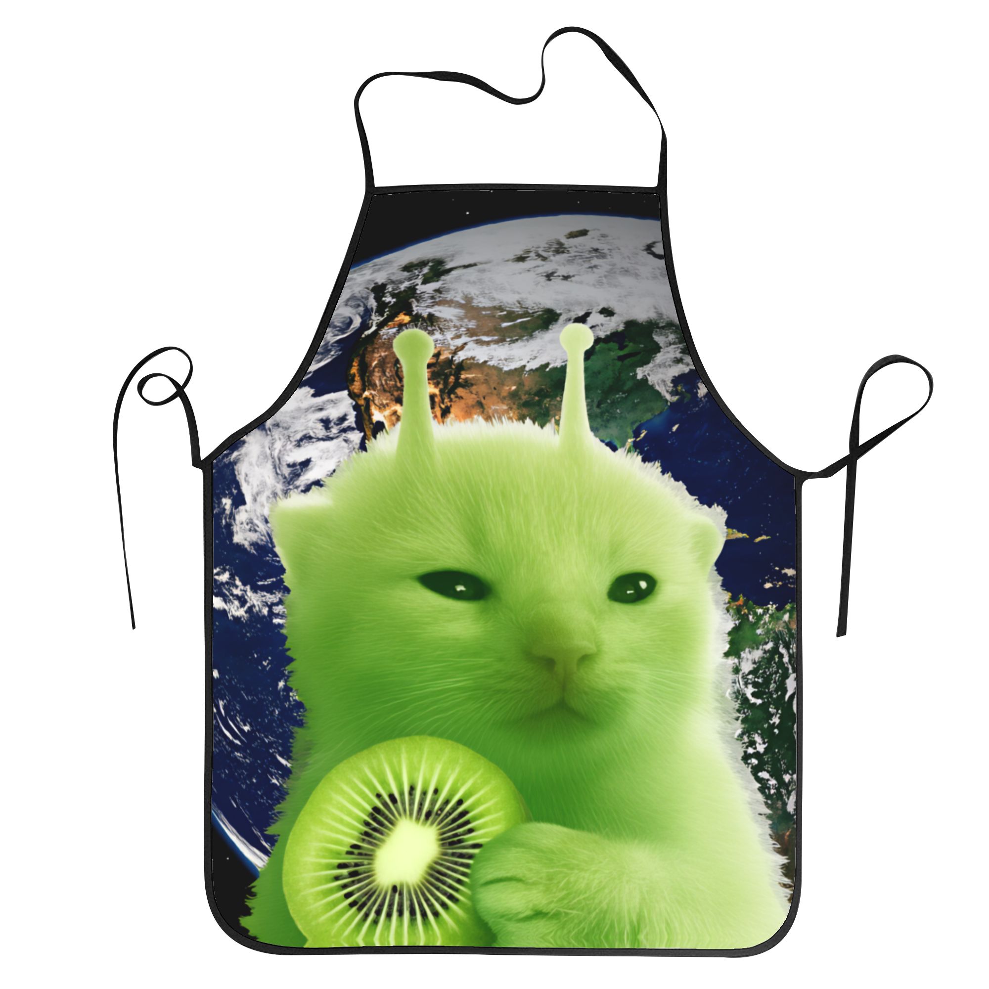 Home Cooking For Cats - Yeşil Meyve Uzay Kedisi Önlüğü Yemek