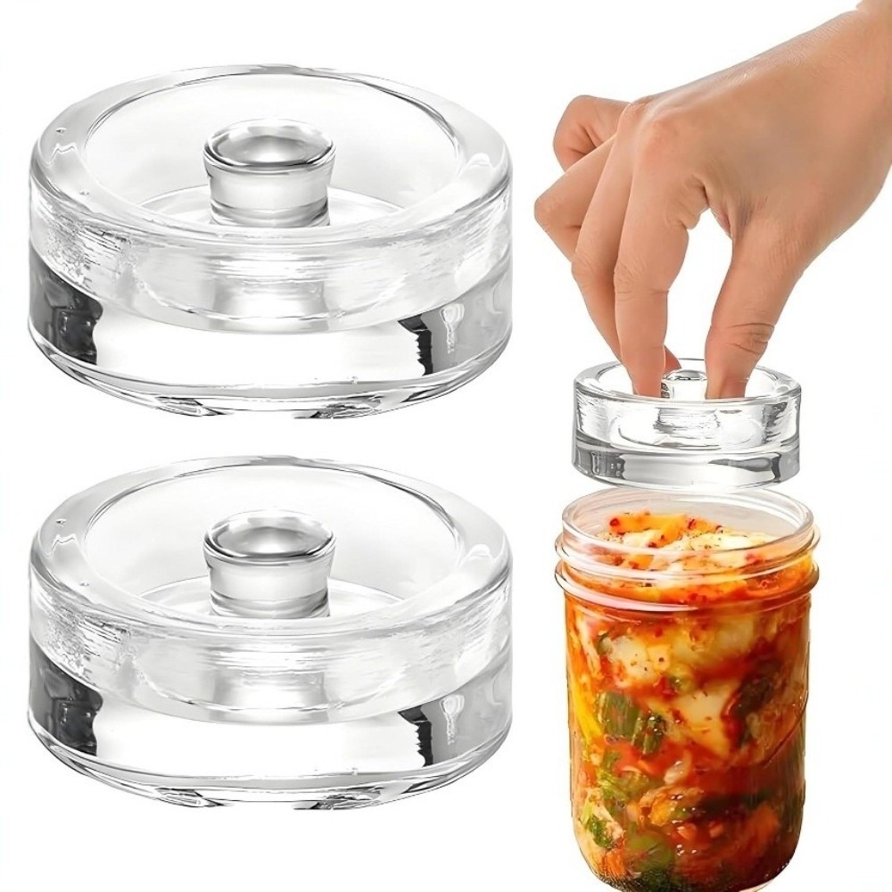 Fermentation Crock - 1/2/4 Adet Şeffaf Fermente Cam Ağırlıkları,