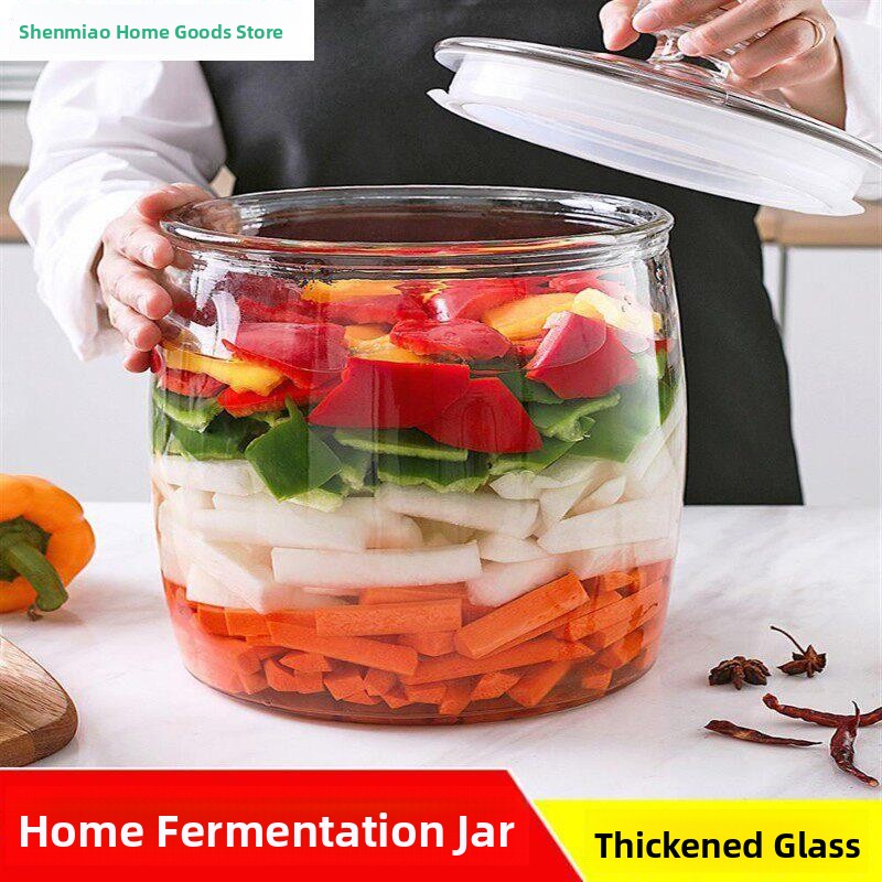 Fermentation Crock - Ekstra Kalın Cam Kimchi Kavanozu, İç