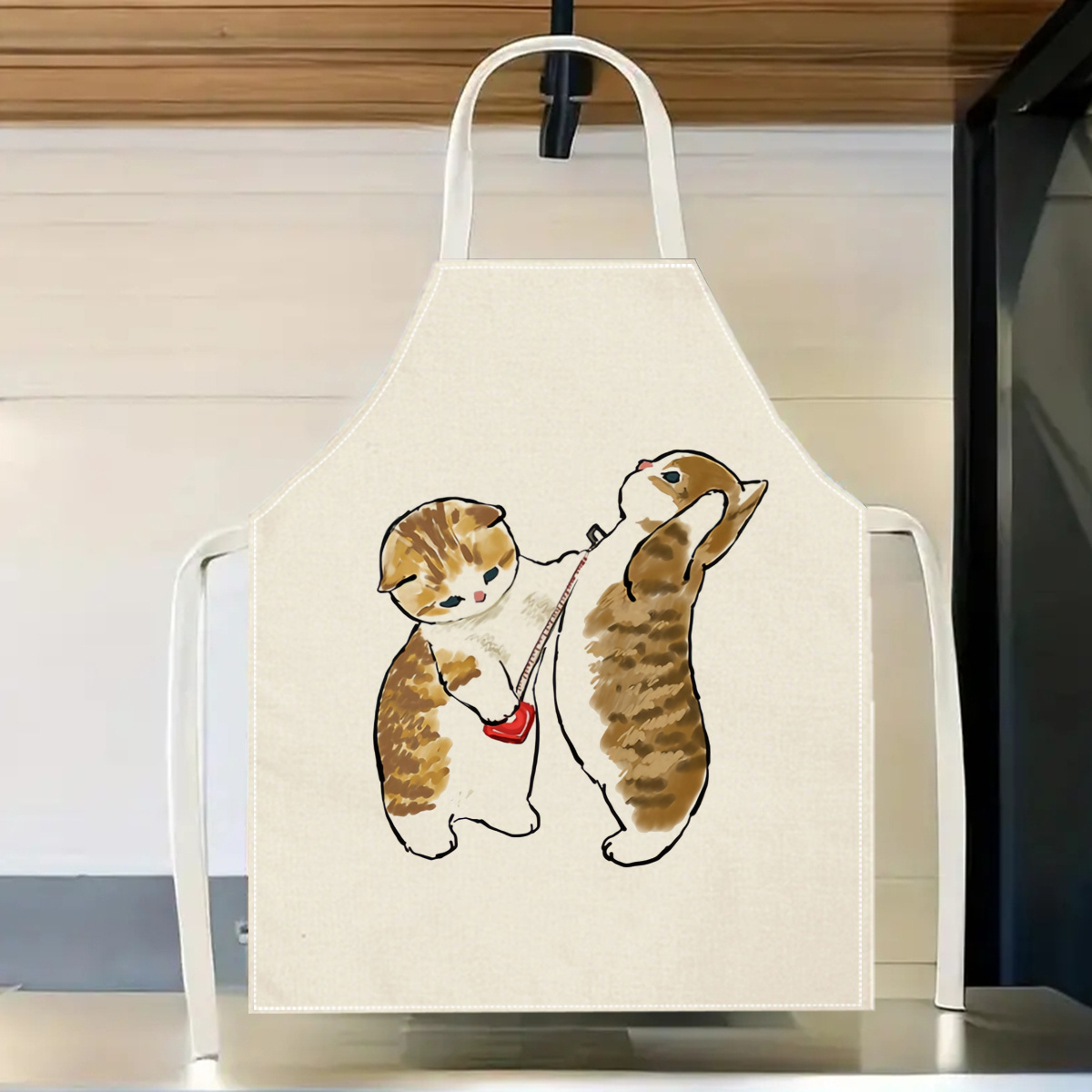 Home Cooking For Cats - 1 adet sevimli kediler oynayan önlük