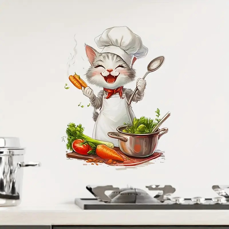 Karikatür Kedi Pişirme Çıkartm - Home Cooking For Cats incelemesi ve fiyatı