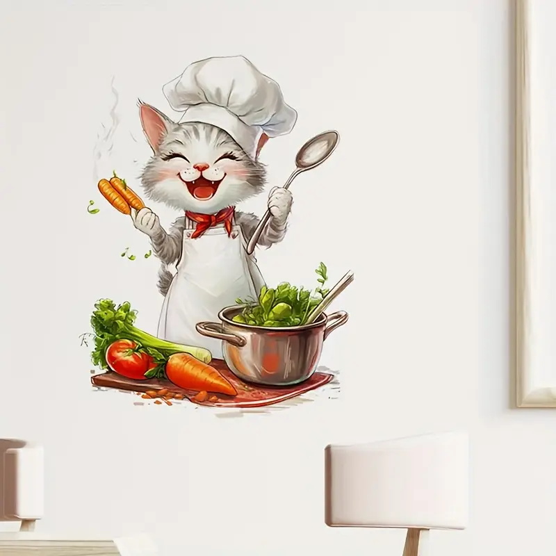 Karikatür Kedi Pişirme Çıkartm - Home Cooking For Cats incelemesi ve fiyatı