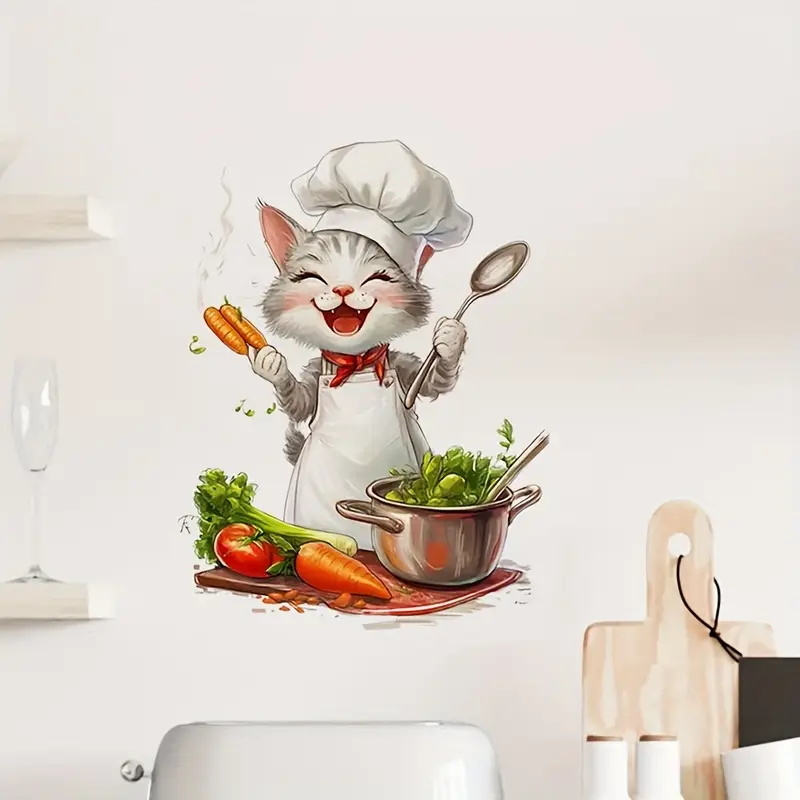 Karikatür Kedi Pişirme Çıkartm - Home Cooking For Cats incelemesi ve fiyatı