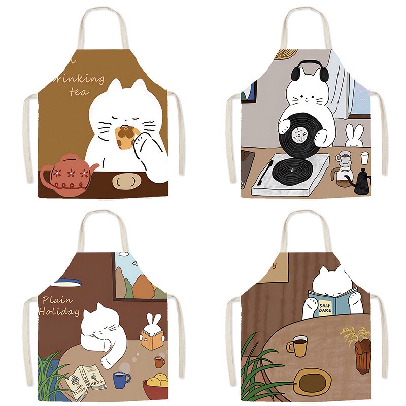 Sevimli Beyaz Kedi Baskılı Önl - Home Cooking For Cats incelemesi ve fiyatı