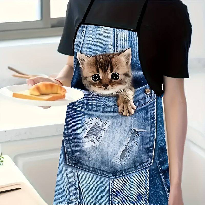 1 adet Sevimli Denim Mavi Cep  - Home Cooking For Cats incelemesi ve fiyatı