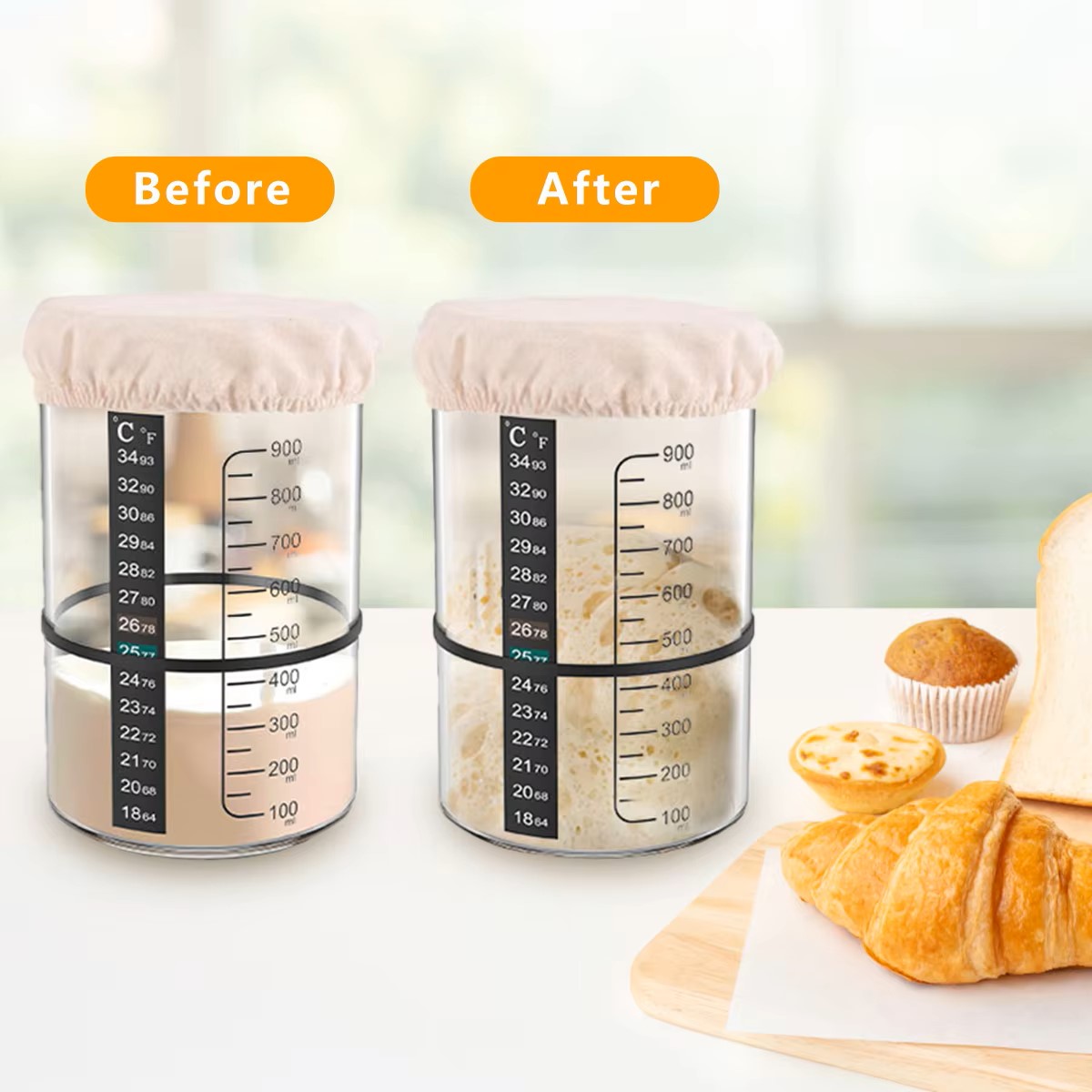 1500/900ml Ekşi Mayalı Hamur B - Fermentation Crock incelemesi ve fiyatı